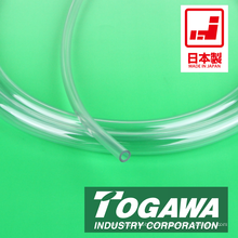 Flexible and transparent vinyl PVC tube hose. Manufactured by Togawa Industry. Made in Japan (japanese tubes)